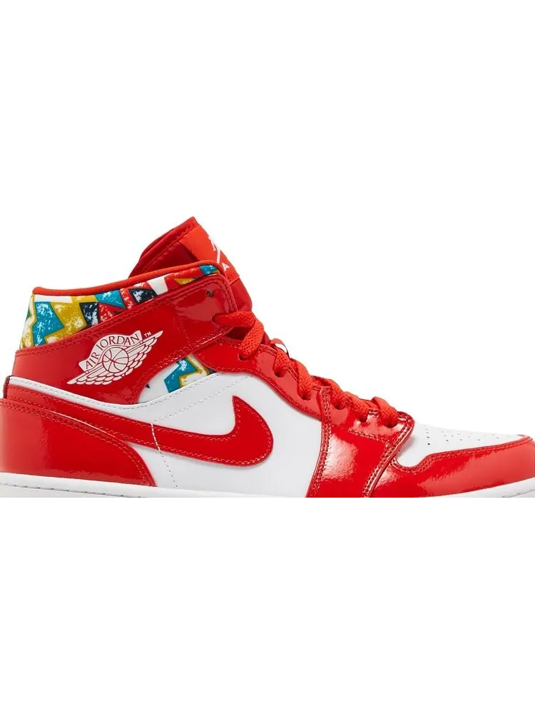 Кроссовки Air Jordan 1 Mid SE Barcelona Sweater — изображение 2 из 8, красный