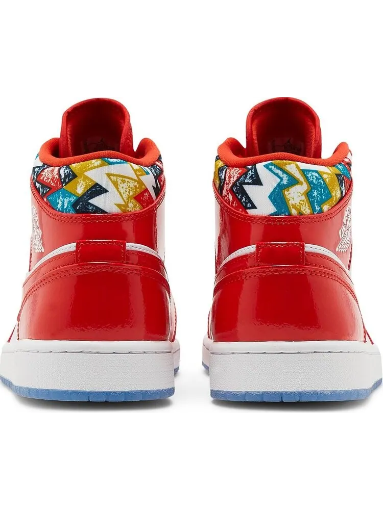 Кроссовки Air Jordan 1 Mid SE Barcelona Sweater — изображение 6 из 8, красный