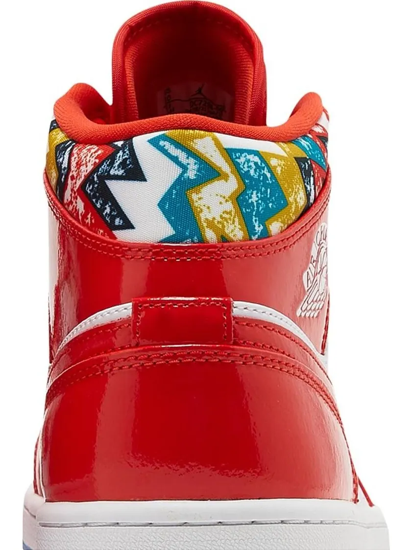 Кроссовки Air Jordan 1 Mid SE Barcelona Sweater — изображение 7 из 8, красный