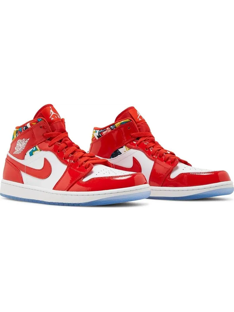 Кроссовки Air Jordan 1 Mid SE Barcelona Sweater — изображение 8 из 8, красный