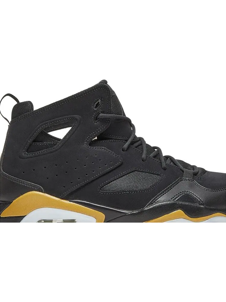 Кроссовки Jordan Flight Club 91 Black Metallic Gold — изображение 2 из 8, черный