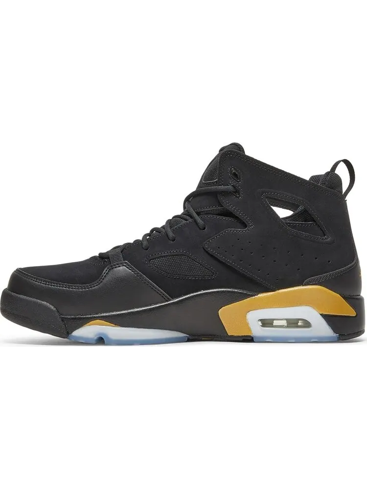 Кроссовки Jordan Flight Club 91 Black Metallic Gold — изображение 3 из 8, черный