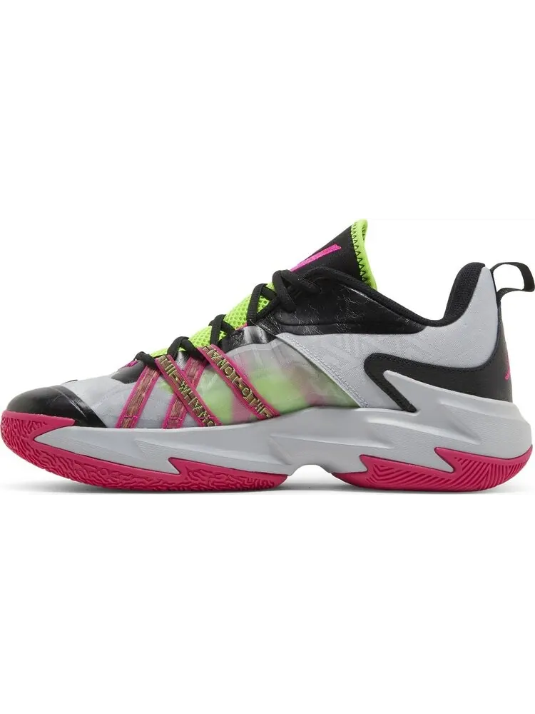 Кроссовки Jordan One Take 3 Wolf Grey Pink Prime — изображение 3 из 8, серый