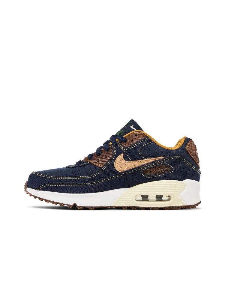 Кроссовки Nike Air Max 90 GS 'Cork - Obsidian' — изображение 4 из 9, белый