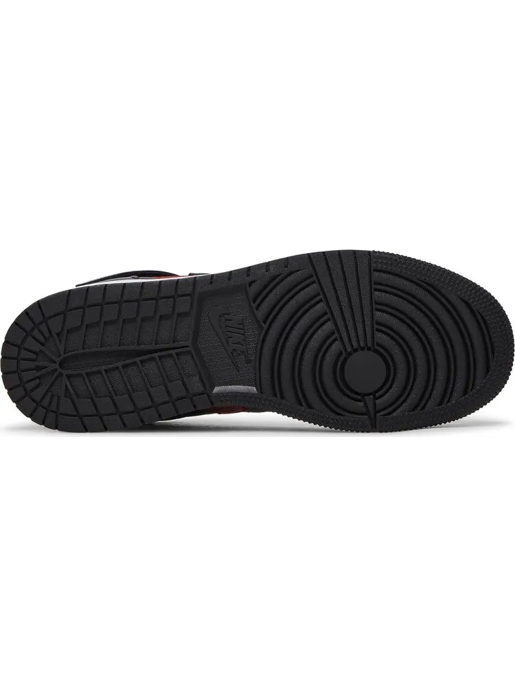Кроссовки Air Jordan 1 High FlyEase GS Smoke Grey Gym Red — изображение 4 из 8, черный