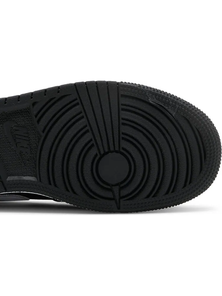 Кроссовки Air Jordan 1 High FlyEase GS Black White — изображение 5 из 8, черный