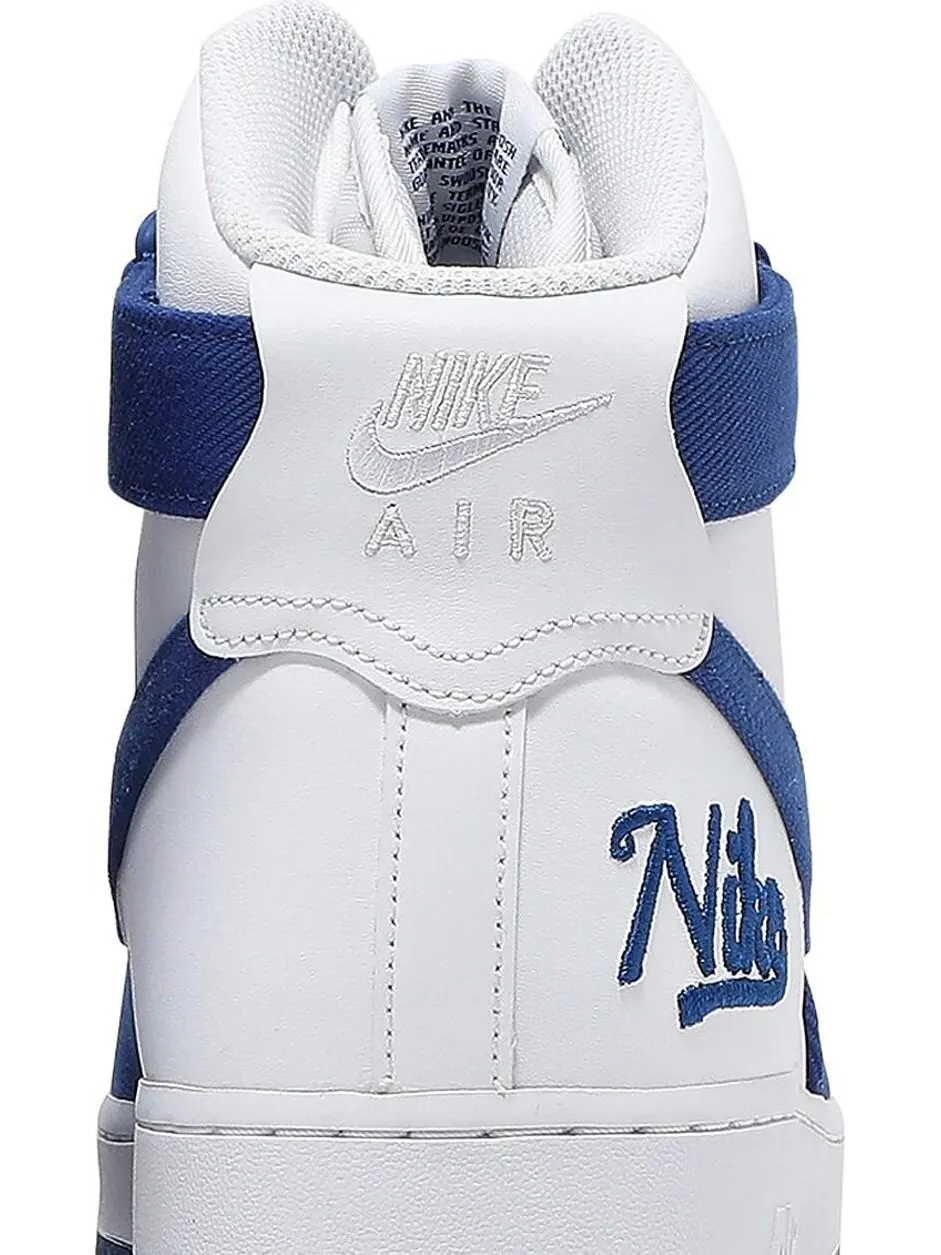 Кроссовки Nike Air Force 1 High '07 LV8 EMB 'Dodgers' — изображение 7 из 8, белый