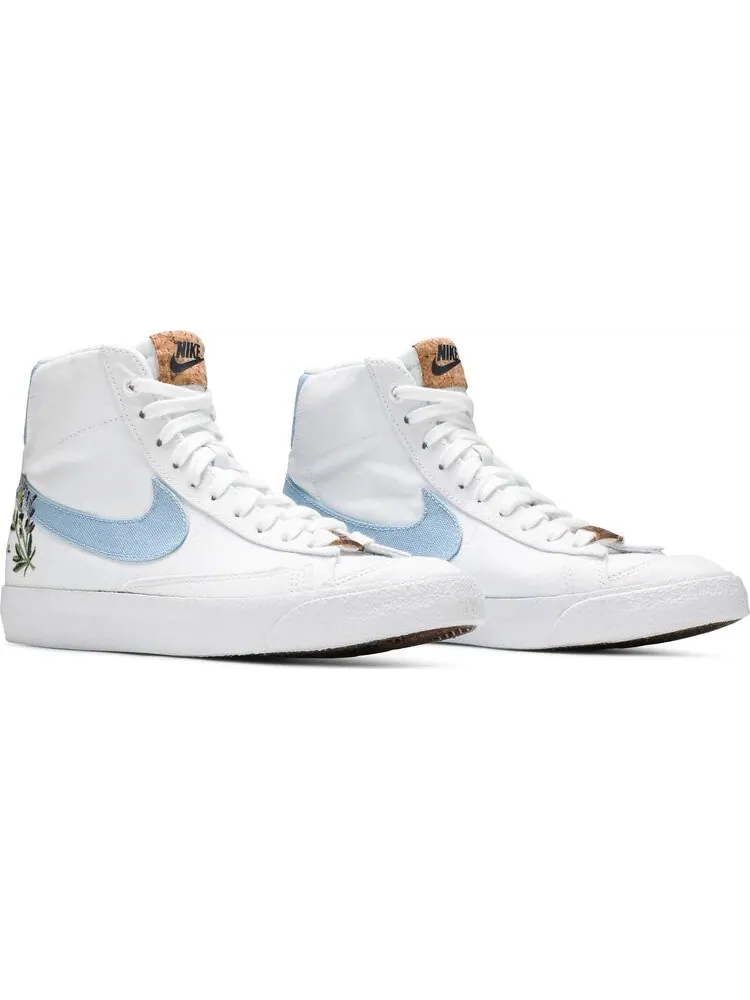 Кроссовки Nike Blazer Mid '77 SE GS 'Indigo' — изображение 8 из 8, белый