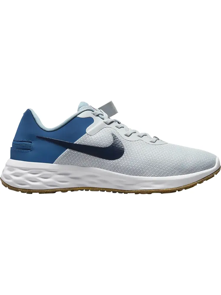 Кроссовки Nike Revolution 6 FlyEase Next Nature 'Pure Platinum Dark Marina Blue' — изображение 1 из 1, синий