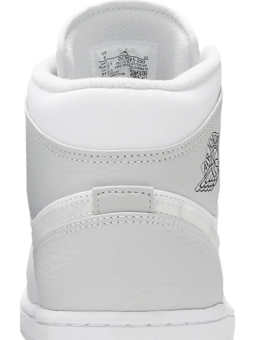 Кроссовки Air Jordan 1 Mid Swoosh Logo - Grey Camo — изображение 7 из 8, белый