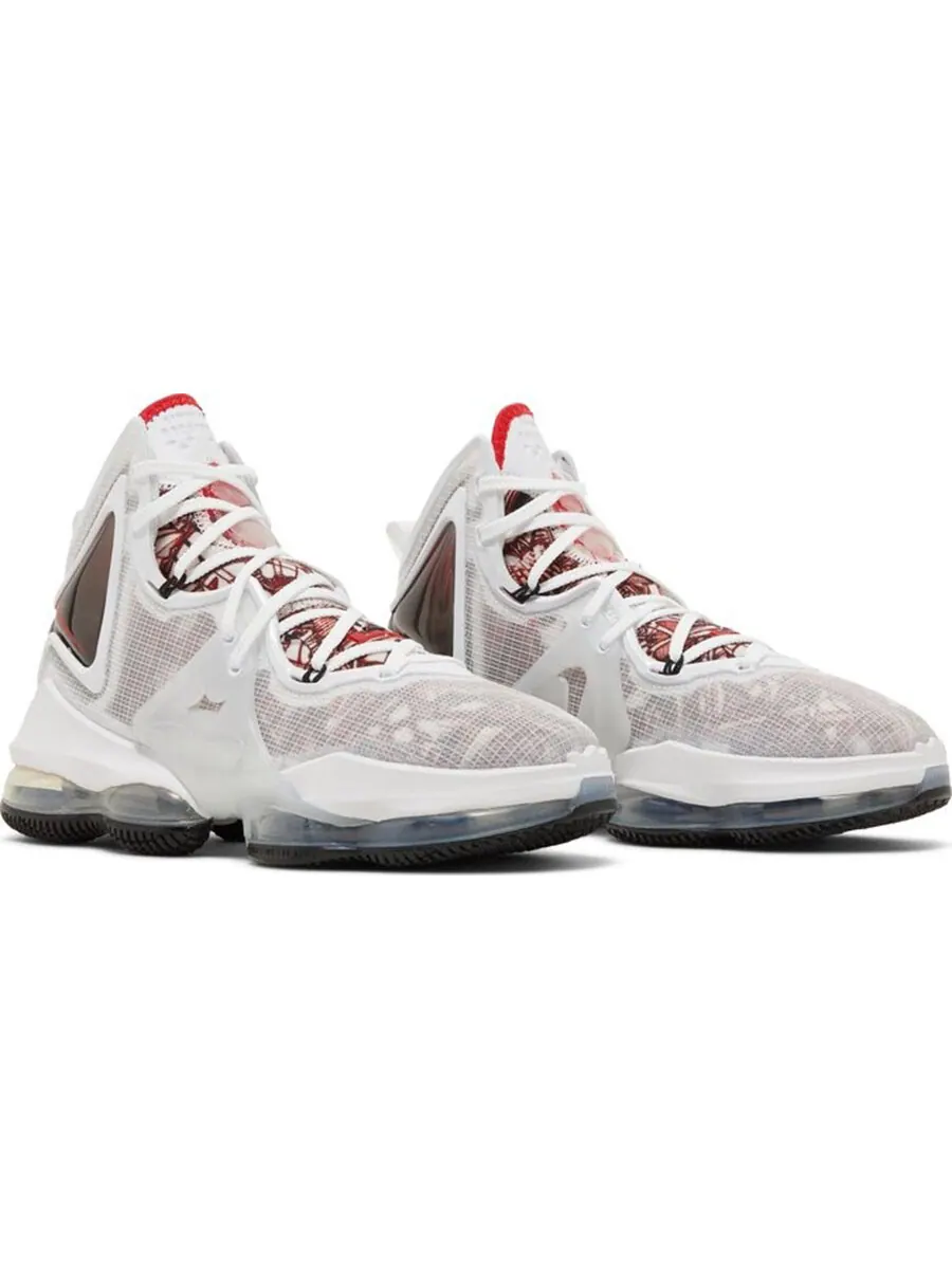 Кроссовки Nike LeBron 19 EP — изображение 2 из 4, белый/черный/красный
