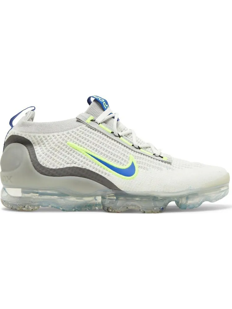 Кроссовки Nike Air Vapormax 2021 Flyknit 'White Volt Hyper Royal' — изображение 1 из 8, белый