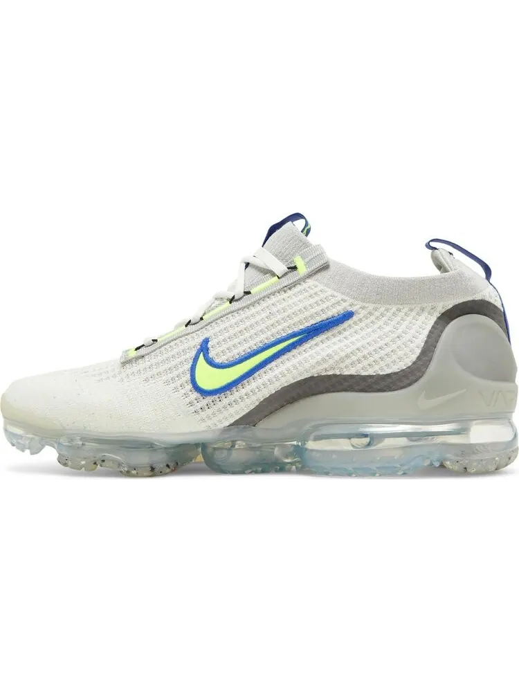 Кроссовки Nike Air Vapormax 2021 Flyknit 'White Volt Hyper Royal' — изображение 3 из 8, белый