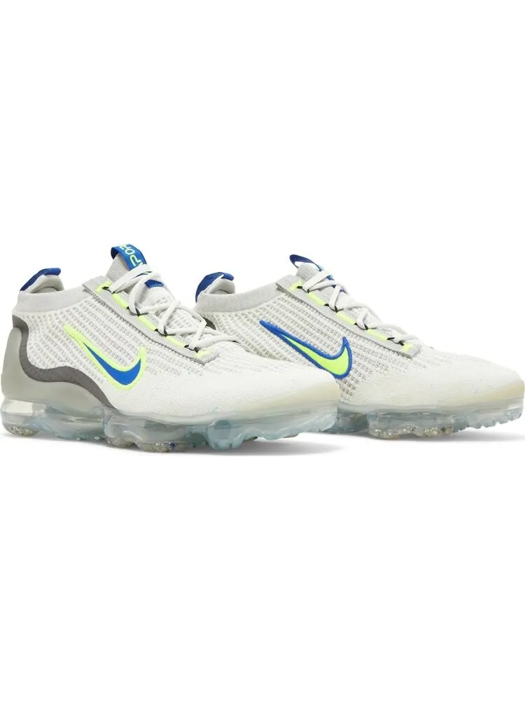 Кроссовки Nike Air Vapormax 2021 Flyknit 'White Volt Hyper Royal' — изображение 8 из 8, белый