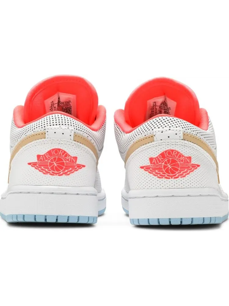 Кроссовки Wmns Air Jordan 1 Low SE White Sesame — изображение 6 из 8, белый