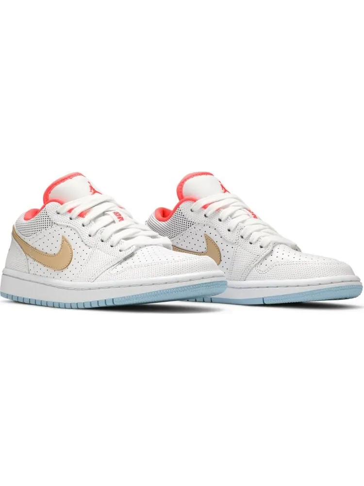 Кроссовки Wmns Air Jordan 1 Low SE White Sesame — изображение 8 из 8, белый