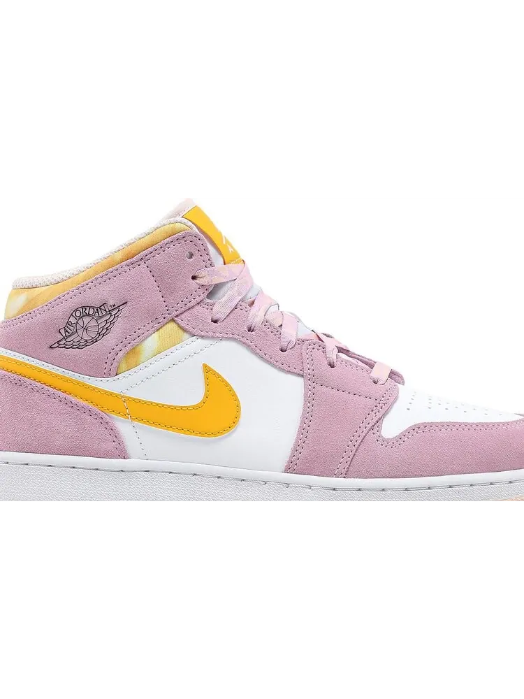 Кроссовки Air Jordan 1 Mid SE GS Arctic Pink — изображение 2 из 8, розовый