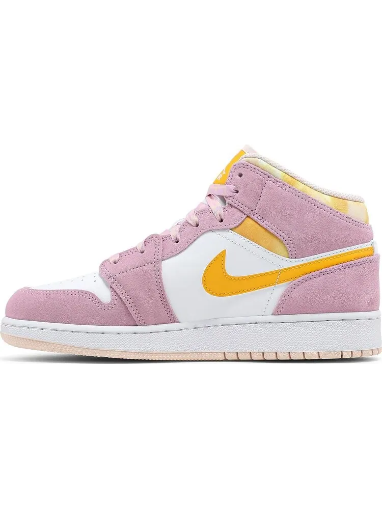 Кроссовки Air Jordan 1 Mid SE GS Arctic Pink — изображение 3 из 8, розовый