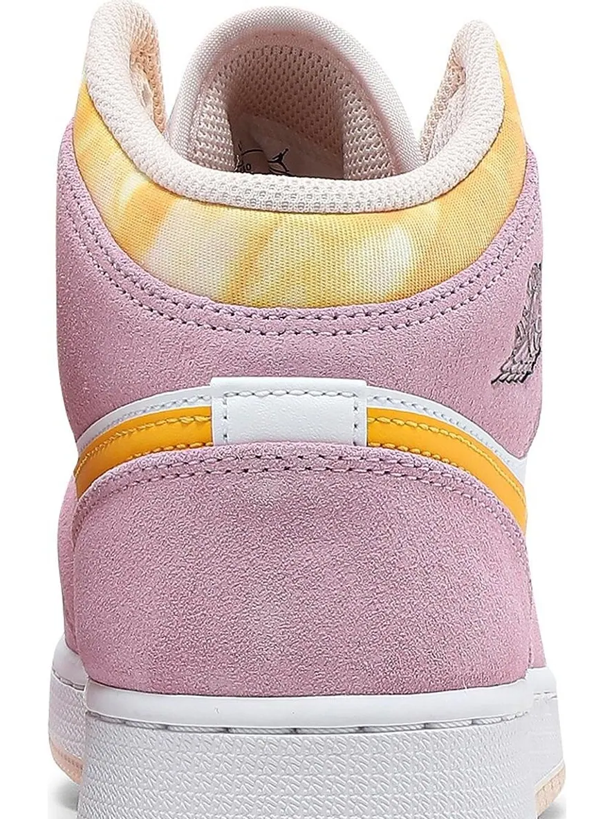 Кроссовки Air Jordan 1 Mid SE GS Arctic Pink — изображение 7 из 8, розовый
