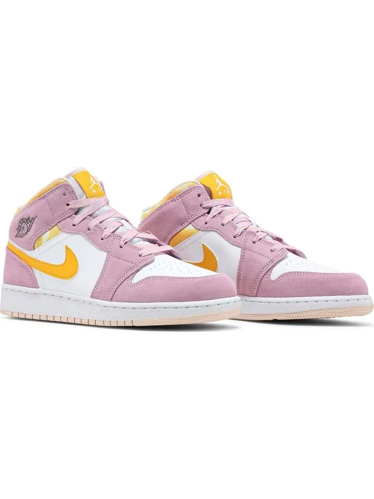 Кроссовки Air Jordan 1 Mid SE GS Arctic Pink — изображение 8 из 8, розовый