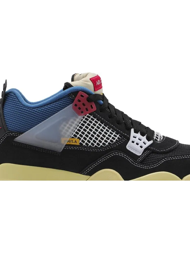 Кроссовки Union LA x Air Jordan 4 Retro Off Noir — изображение 2 из 8, синий