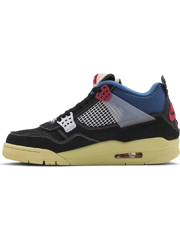 Кроссовки Union LA x Air Jordan 4 Retro Off Noir — изображение 3 из 8, синий