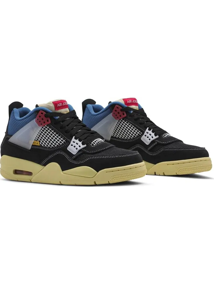 Кроссовки Union LA x Air Jordan 4 Retro Off Noir — изображение 8 из 8, синий