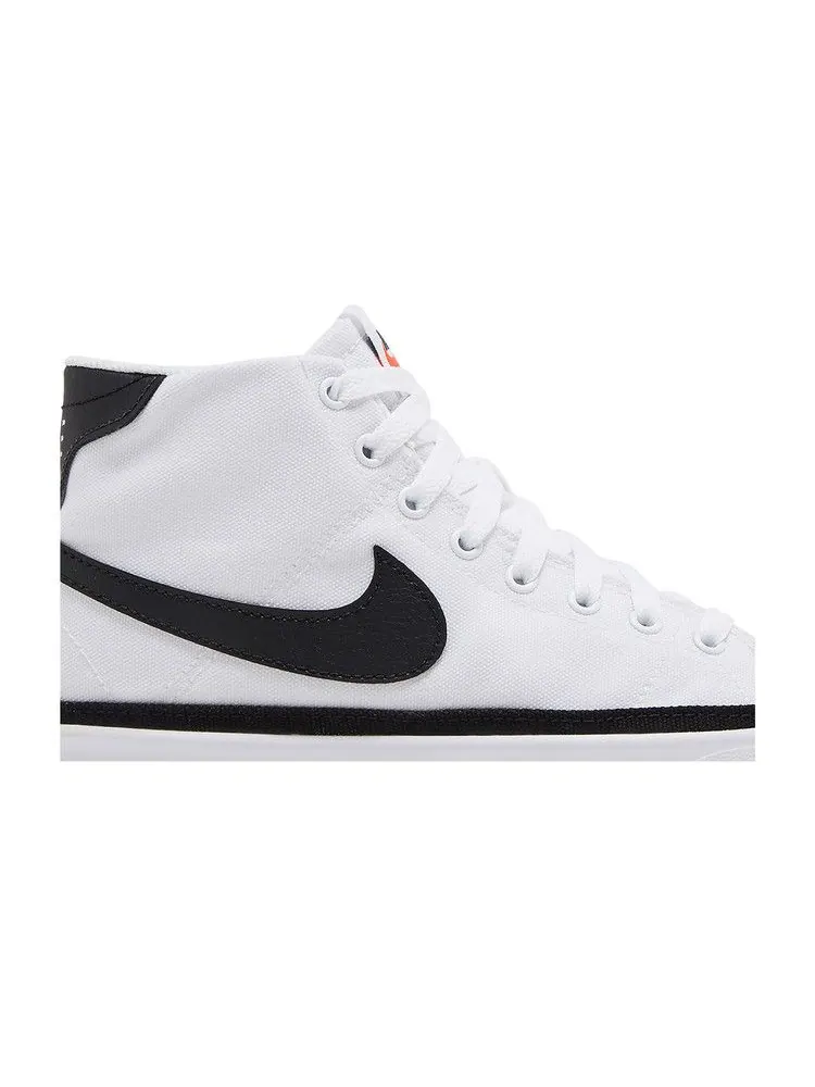 Кроссовки Nike Wmns Court Legacy Canvas Mid 'White Black' — изображение 3 из 9, белый/оранжевый/черный