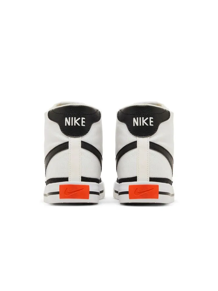 Кроссовки Nike Court Legacy Canvas Mid 'White Black' — изображение 7 из 9, белый/оранжевый/черный