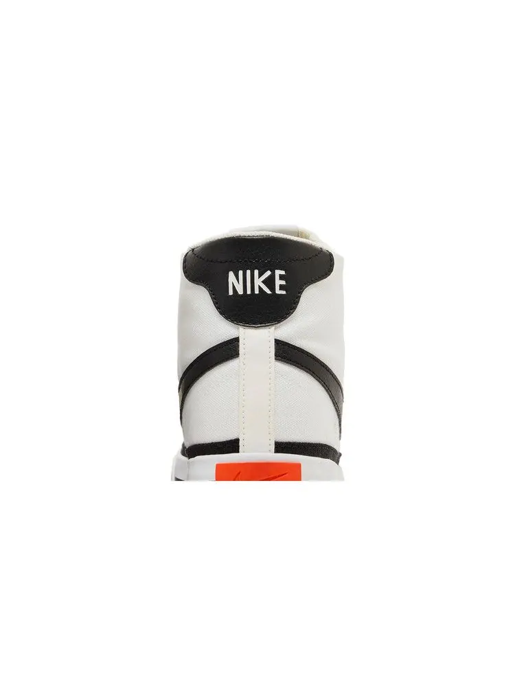 Кроссовки Nike Court Legacy Canvas Mid 'White Black' — изображение 8 из 9, белый/оранжевый/черный
