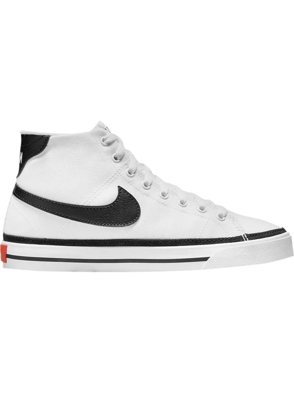 Кроссовки Nike Court Legacy Canvas Mid White Black — изображение 1 из 1, черный/белый