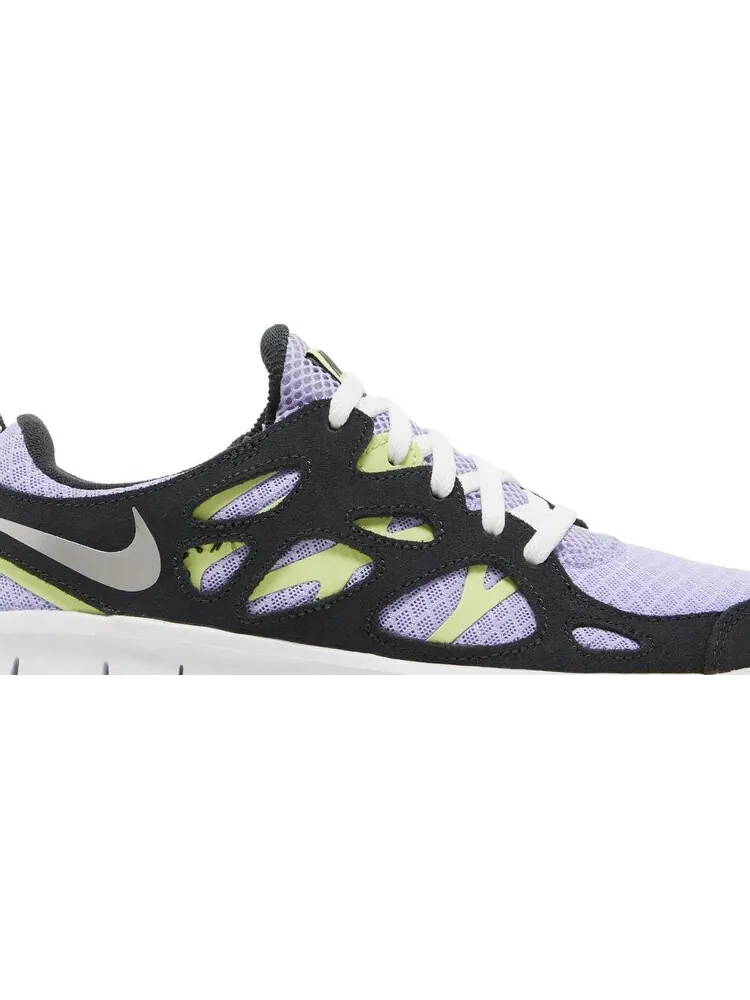 Кроссовки Nike Free Run 2 GS 'Purple Pulse Light Lemon Twist' — изображение 2 из 8, фиолетовый