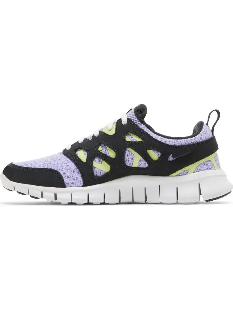 Кроссовки Nike Free Run 2 GS 'Purple Pulse Light Lemon Twist' — изображение 3 из 8, фиолетовый