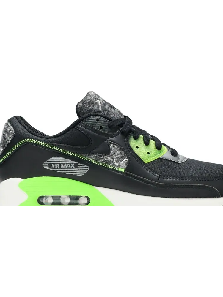 Кроссовки Nike Air Max 90 M2Z2 'Recycled Wool Pack - Black Electric Green' — изображение 2 из 8, черный
