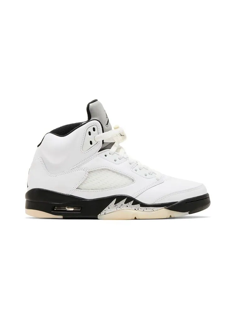 Кроссовки Air Jordan 5 Retro White Black — изображение 1 из 6, белый черный