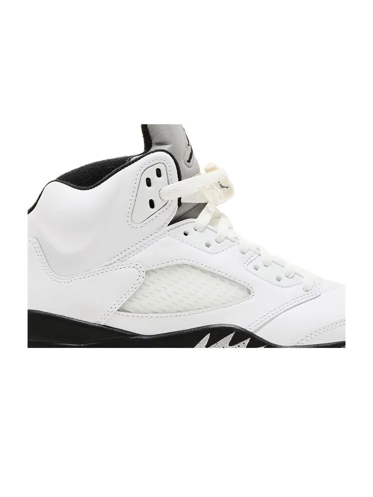 Кроссовки Air Jordan 5 Retro White Black — изображение 2 из 6, белый черный