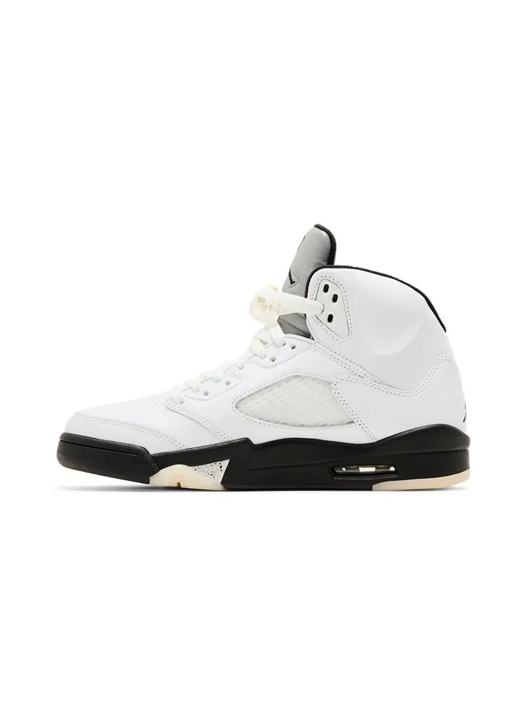 Кроссовки Air Jordan 5 Retro White Black — изображение 3 из 6, белый черный