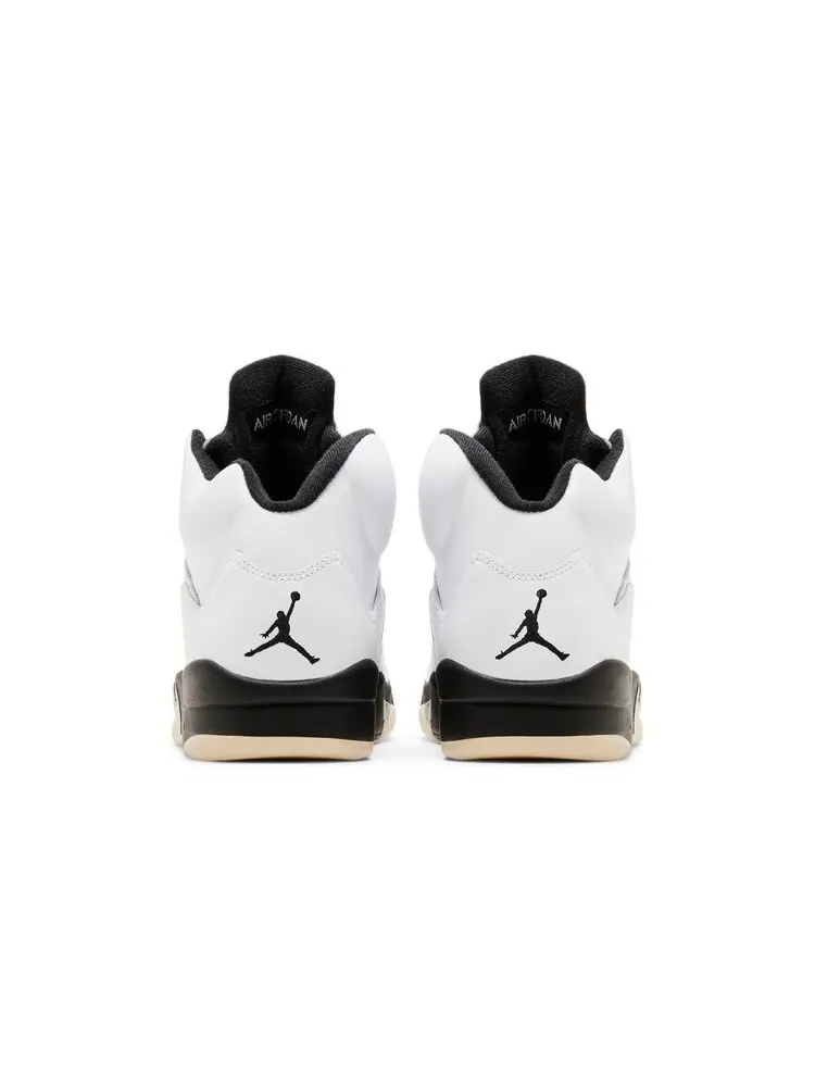 Кроссовки Air Jordan 5 Retro White Black — изображение 6 из 6, белый черный