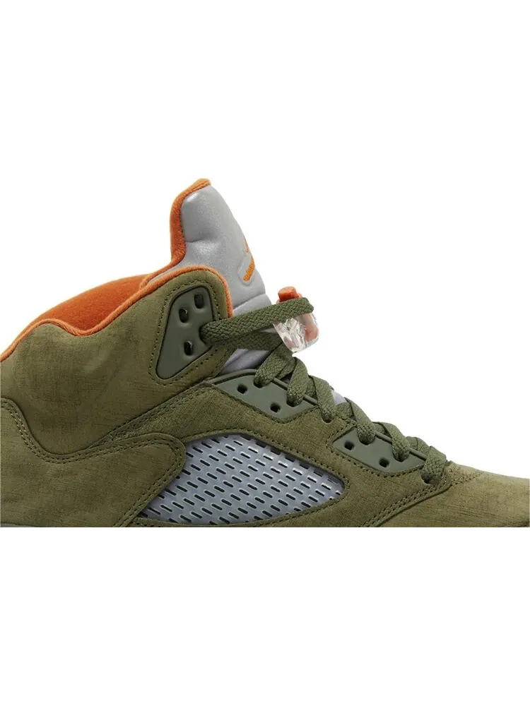 Кроссовки Air Jordan 5 Retro 'Olive' 2024 — изображение 2 из 4, зеленый