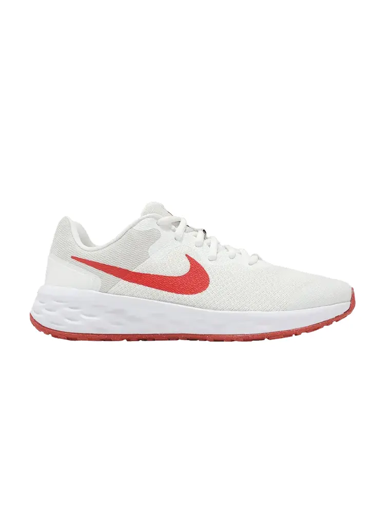 Кроссовки Nike Revolution 6 GS 'Summit White Track Red' — изображение 1 из 1, белый//белый/красный