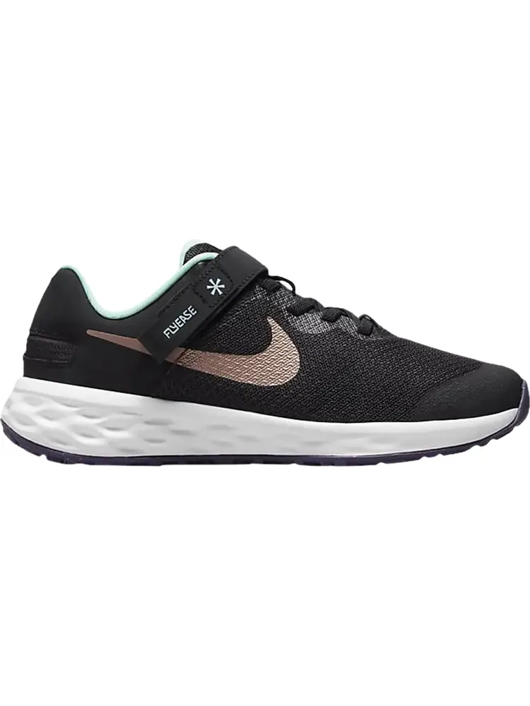 Кроссовки Nike Revolution 6 FlyEase GS 'Black Metallic Red Bronze' — изображение 1 из 1, черный