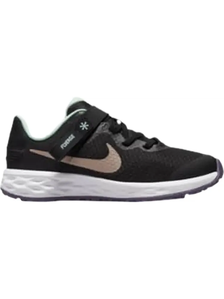 Кроссовки Nike Revolution 6 FlyEase PS 'Black Mint Foam' — изображение 1 из 1, черный