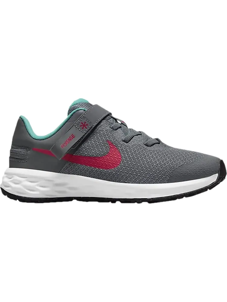 Кроссовки Nike Revolution 6 FlyEase PS 'Smoke Grey Siren Red' — изображение 1 из 1, серый