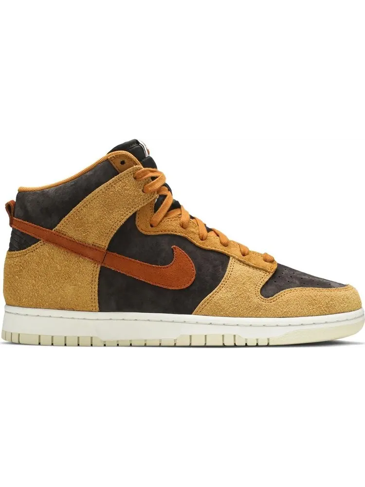 Кроссовки Nike Dunk High Premium 'Dark Curry' — изображение 1 из 8, коричневый