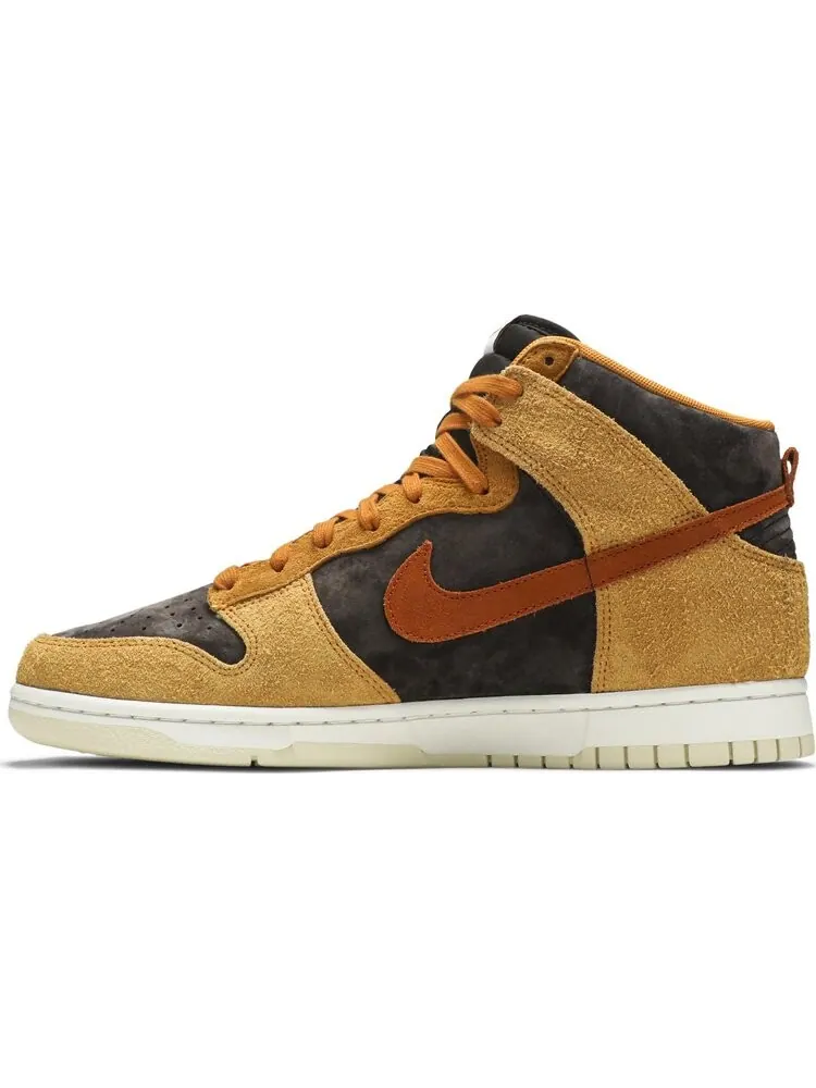 Кроссовки Nike Dunk High Premium 'Dark Curry' — изображение 3 из 8, коричневый
