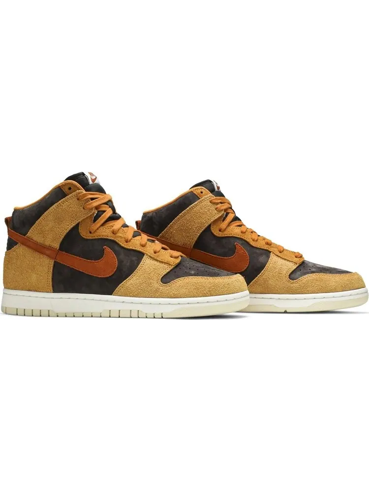 Кроссовки Nike Dunk High Premium 'Dark Curry' — изображение 8 из 8, коричневый