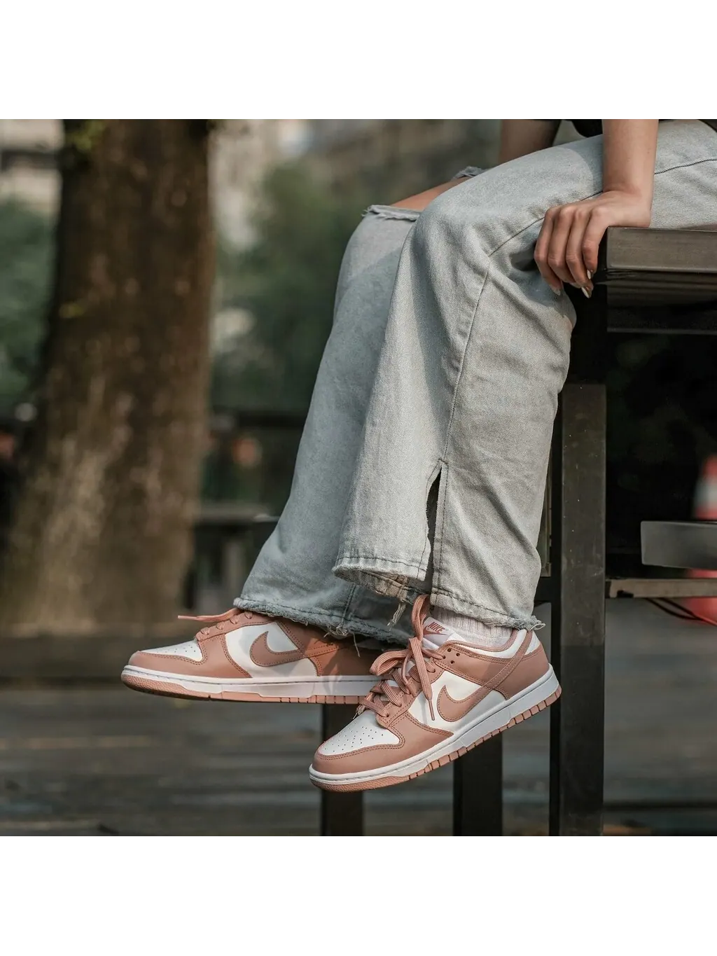 Кроссовки Nike Dunk Low Rose Whisper — изображение 2 из 10, розовый