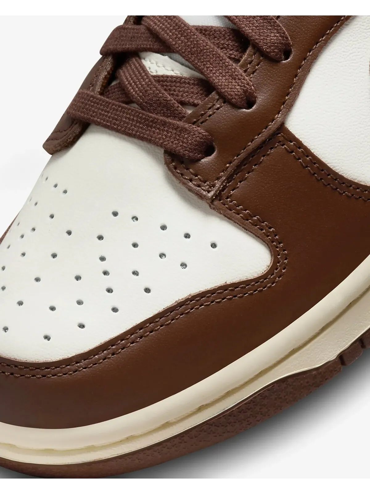 Кроссовки Nike Dunk Low Cacao Wow, кожаные — изображение 7 из 9, коричневый