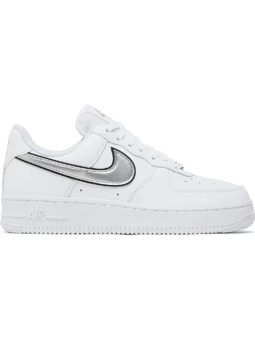 Кроссовки Nike Wmns Air Force 1 07 Essential White Metallic Silver — изображение 1 из 1, белый/серебристый