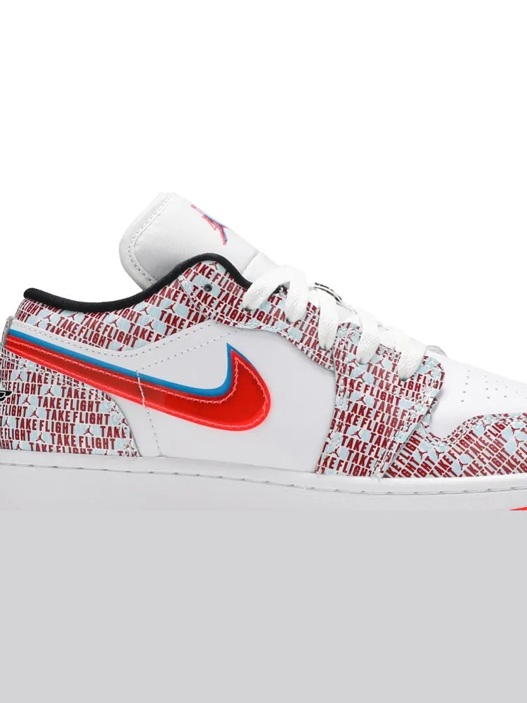 Кроссовки Air Jordan 1 Low SE GS Take Flight — изображение 2 из 8, белый